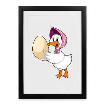 Oeuf de canard - Affiche encadrée (27 × 37 cm) - noir - Devant