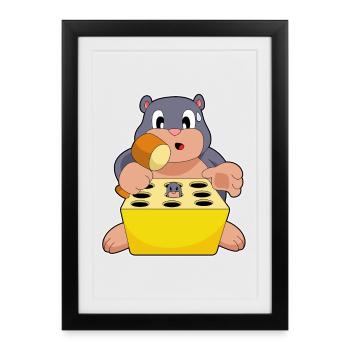 Mole Game - Framed poster (27 × 37 cm) - black - Front