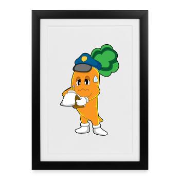 Police des contraventions de la circulation de la Carrot Police - Affiche encadrée (27 × 37 cm) - noir - Devant