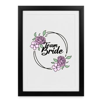 Team Bride - Framed poster (27 × 37 cm) - black - Front