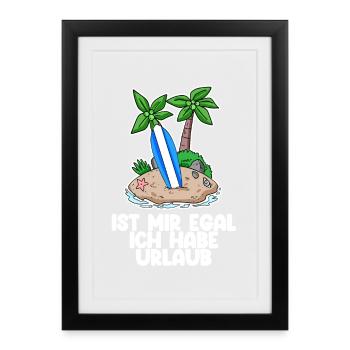 Urlaub - Gerahmtes Poster (27 × 37 cm) - Schwarz - Vorne