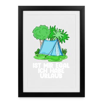 Urlaub - Gerahmtes Poster (27 × 37 cm) - Schwarz - Vorne
