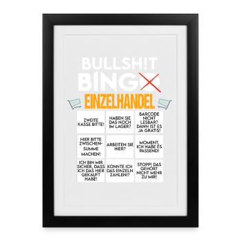 Einzelhandel Kasse Verkäuferin Kaufmann Kauffrau - Gerahmtes Poster (27 × 37 cm) - Schwarz - Vorne