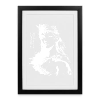 Fille fantôme Princesse Guerrière - Affiche encadrée (27 × 37 cm) - noir - Devant