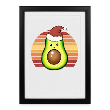 Chapeau de Noël d’avocat Cadeau de Noël - Affiche encadrée (27 × 37 cm) - noir - Devant