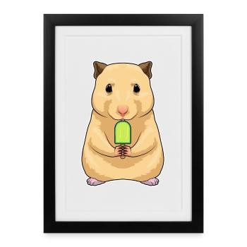Hamster popsicles - Framed poster (27 × 37 cm) - black - Front