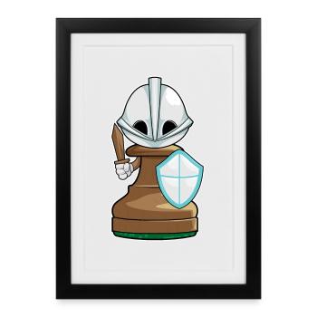 Pawn Pawn Chess - Framed poster (27 × 37 cm) - black - Front