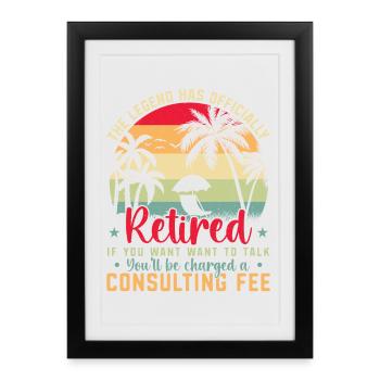 La légende est officiellement retirée - Affiche encadrée (27 × 37 cm) - noir - Devant