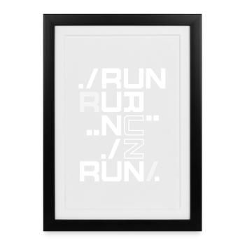 Run Sport Running Runners Sprinter Marathon - Framed poster (27 × 37 cm) - black - Front