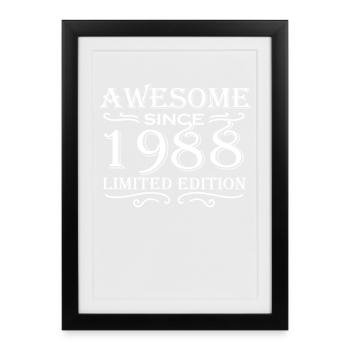 1988 - Framed poster (27 × 37 cm) - black - Front