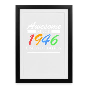 1946 - Born 1946 - Framed poster (27 × 37 cm) - black - Front