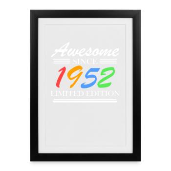 1952 - Born 1952 - Framed poster (27 × 37 cm) - black - Front
