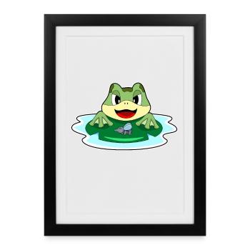 Mouche grenouille - Affiche encadrée (27 × 37 cm) - noir - Devant