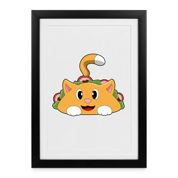 Cat Taco - Framed poster (27 × 37 cm) - black - Front