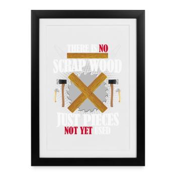 Funny carpenter craftsman saying - Framed poster (27 × 37 cm) - black - Front