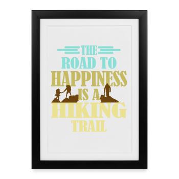 Trail Hiking Wanderer Saying for hikers - Framed poster (27 × 37 cm) - black - Front