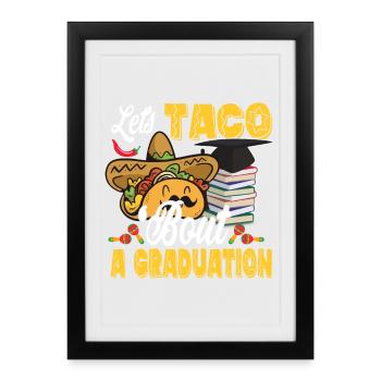Tacos pour une cérémonie de remise des diplômes - Affiche encadrée (27 × 37 cm) - noir - Devant