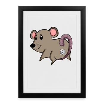 Mouse Ass - Mouse Butt - Framed poster (27 × 37 cm) - black - Front