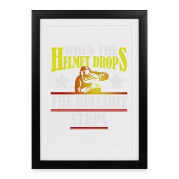 Travail de soudage de casque de soudeur - Affiche encadrée (27 × 37 cm) - noir - Devant