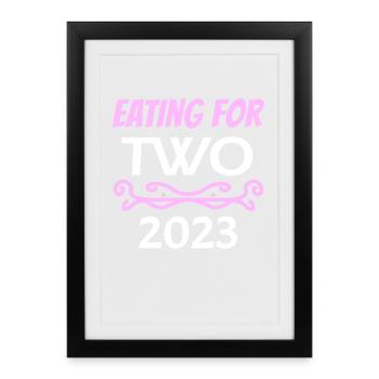 Grossesse Gémeaux 2023 - Affiche encadrée (27 × 37 cm) - noir - Devant