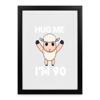 90 ans - 90 ans - Embrace - Affiche encadrée (27 × 37 cm) - noir - Devant