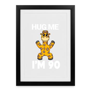 90 ans - 90 ans - Embrace - Affiche encadrée (27 × 37 cm) - noir - Devant