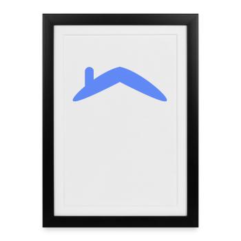 Toit de la maison - Affiche encadrée (27 × 37 cm) - noir - Devant