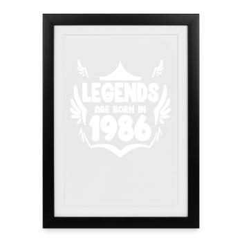 1986 - Born 1986 - Framed poster (27 × 37 cm) - black - Front