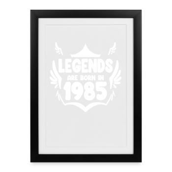 1985 - Né en 1985 - Affiche encadrée (27 × 37 cm) - noir - Devant