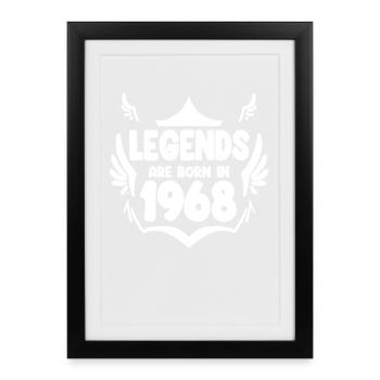 1968 - Born 1968 - Framed poster (27 × 37 cm) - black - Front