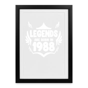 1988 - Born 1988 - Framed poster (27 × 37 cm) - black - Front