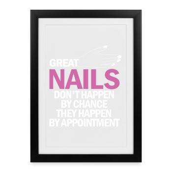 Great nails do not come by chance - Framed poster (27 × 37 cm) - black - Front