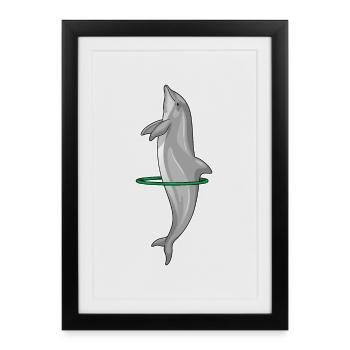 Gymnastique d’entraînement Dolphin Fitness Hoop - Affiche encadrée (27 × 37 cm) - noir - Devant