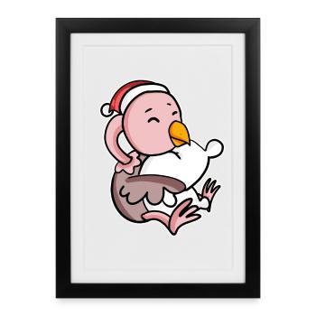 Bouquet Noël Sommeil Sommeil Sommeil - Affiche encadrée (27 × 37 cm) - noir - Devant