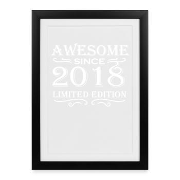 2018 - Vintage 2018 - Fantastic since 2018 - Framed poster (27 × 37 cm) - black - Front