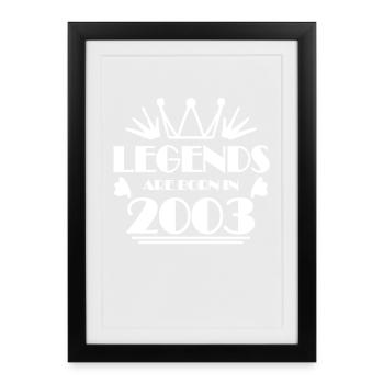 2003 - Born 2003 - Framed poster (27 × 37 cm) - black - Front