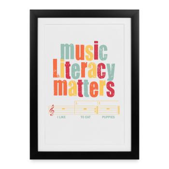 Music Literacy Matters - Framed poster (27 × 37 cm) - black - Front