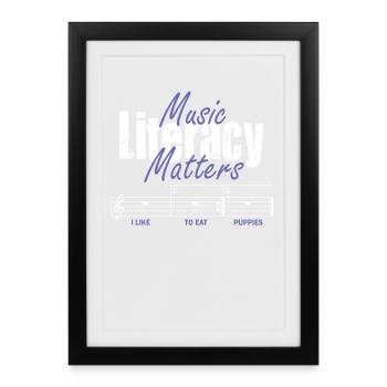 Music Literacy Matters - Framed poster (27 × 37 cm) - black - Front