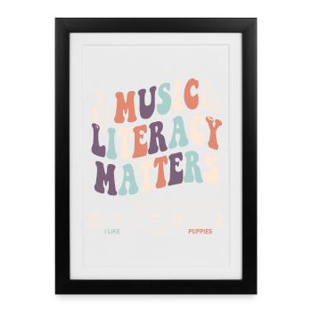 Music Literacy Matters - Framed poster (27 × 37 cm) - black - Front