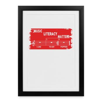 Music Literacy Matters - Framed poster (27 × 37 cm) - black - Front