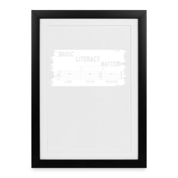 Music Literacy Matters - Framed poster (27 × 37 cm) - black - Front