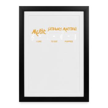 Music Literacy Matters - Framed poster (27 × 37 cm) - black - Front