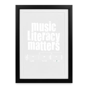 Music Literacy Matters - Framed poster (27 × 37 cm) - black - Front