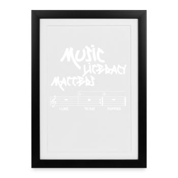 Music Literacy Matters - Framed poster (27 × 37 cm) - black - Front