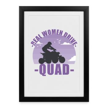 Quad Quad Rider Offroad Motorsport Gift - Framed poster (27 × 37 cm) - black - Front