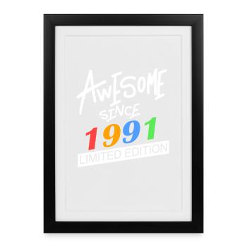 1991 - Born 1991 - Born 1991 - Framed poster (27 × 37 cm) - black - Front