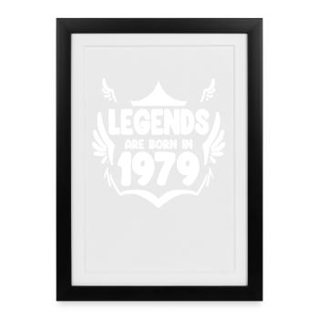1979 - Né 1979 - Année de naissance 1979 - Affiche encadrée (27 × 37 cm) - noir - Devant