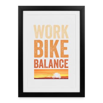 Motorcycle Sport Bike for motorcyclists - Framed poster (27 × 37 cm) - black - Front