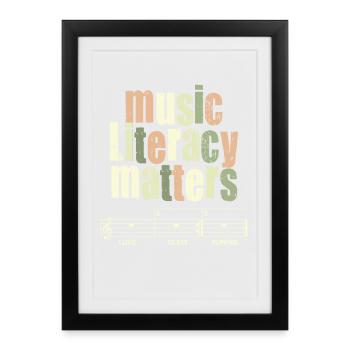 Music Literacy Matters - Framed poster (27 × 37 cm) - black - Front