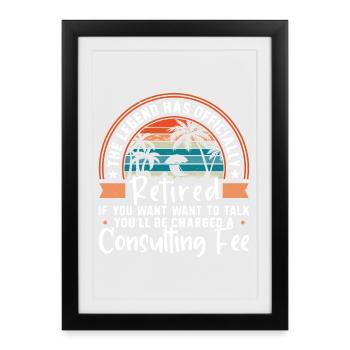 La légende est officiellement retirée - Affiche encadrée (27 × 37 cm) - noir - Devant